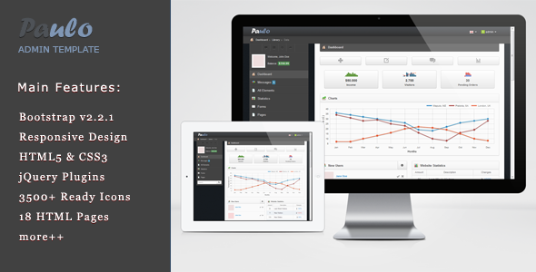 Paulo Admin Template - Admin Templates Site Templates