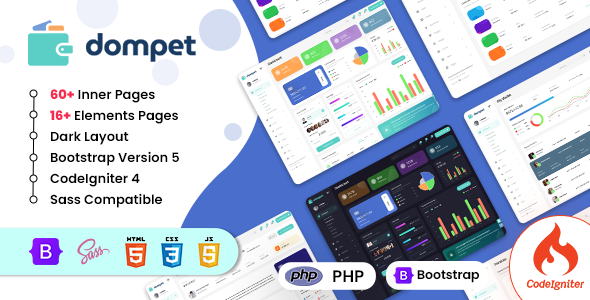 Dompet - Payment CodeIgniter Admin Dashboard Template - Admin Templates Site Templates