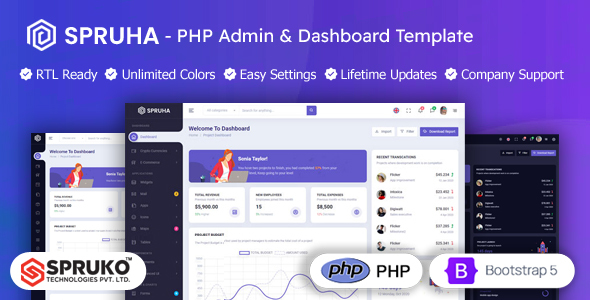 Spruha - PHP Bootstrap Admin & Dashboard Template - Admin Templates Site Templates