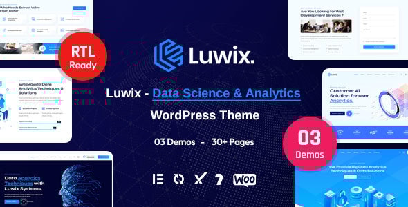Luwix - Data Science & Analytics WordPress Theme + RTL Ready - Technology WordPress