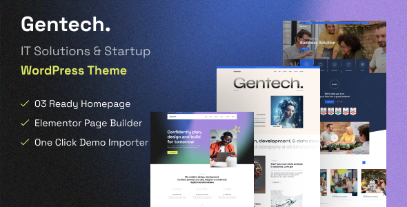 Gentech – IT Solutions & Startup WordPress Theme - Software Technology