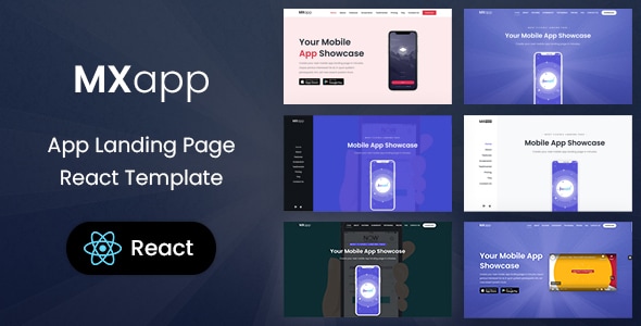 MXapp - App Landing Page React Template - Landing Pages Marketing