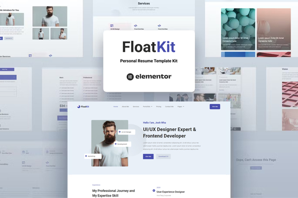 FloatKit - Personal Resume Elementor Template Kit - Personal & CV Elementor