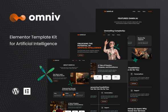 Omniv AI - Artificial Intelligence Elementor Template Kit - Technology & Apps Elementor