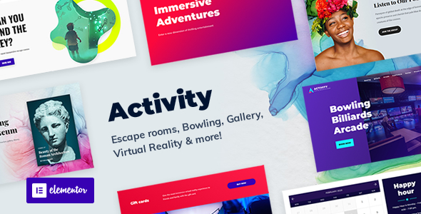 Activity - Booking WordPress Theme - Entertainment WordPress