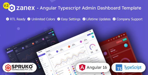 Zanex - Angular Admin & Dashboard Template - Admin Templates Site Templates