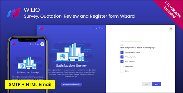 Wilio - Survey and Multipurpose Form Wizard - Specialty Pages Site Templates