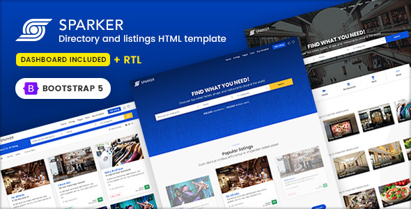 Sparker - Directory and Listings Template - Business Corporate