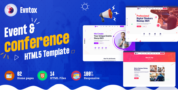 Evntox - Conference and Event HTML Template - Events Entertainment
