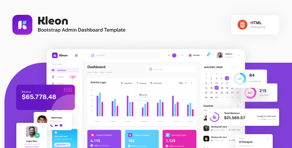 Kleon - Bootstrap Admin Dashboard Template - Admin Templates Site Templates