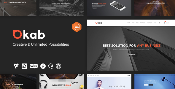 Okab - Responsive Multi-Purpose WordPress Theme + RTL - Business Corporate