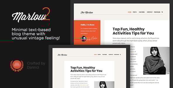 Marlow - Distinctive, Typography-First WordPress Blog Theme - Personal Blog / Magazine