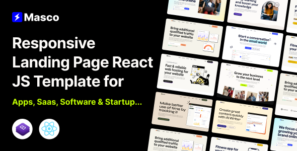 Masco - Saas Software Startup React Template - Business Corporate
