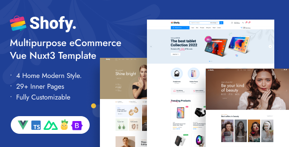Shofy - Multipurpose eCommerce Vue Nuxt 4 Template - Shopping Retail