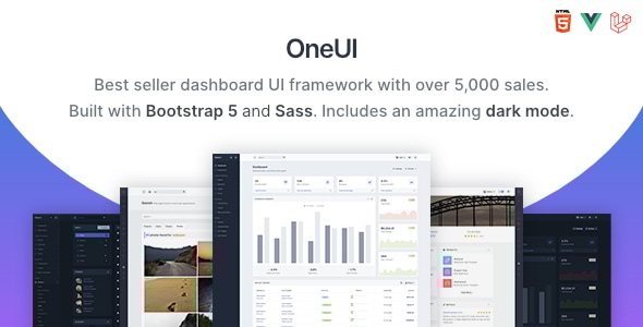 OneUI - Bootstrap 5 Admin Dashboard Template, Vue Edition & Laravel 11 Starter Kit - Admin Templates Site Templates