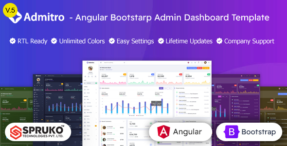 Admitro - Angular Framework Admin Dashboard Template - Admin Templates Site Templates