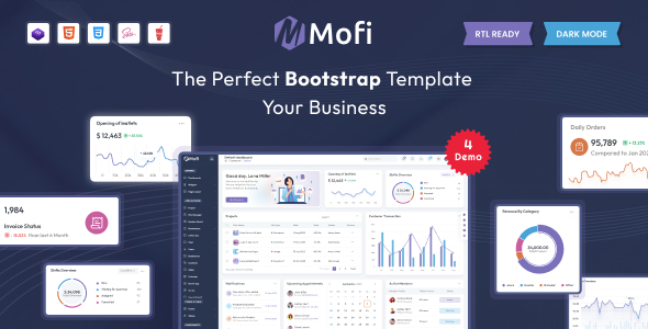 Mofi - Bootstrap Admin Dashboard Template - Admin Templates Site Templates