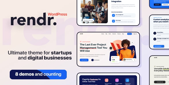 Rendr - Tech Startup & Business WordPress Theme - Business Corporate