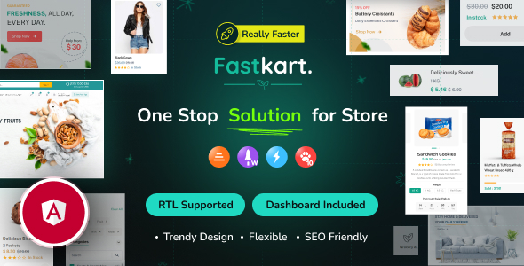 Fastkart - Responsive Angular 20 eCommerce + Admin + Email + Invoice Template - Retail Site Templates