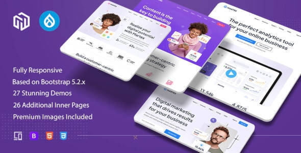 Martex - Software SaaS & Multipurpose Drupal 11 & 10 Theme - Corporate Drupal