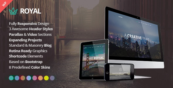 Royal - Responsive One Page Parallax WordPress Theme - Creative WordPress