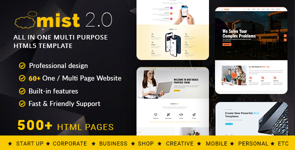 Mist | Multi-Purpose HTML5 Responsive Template - Corporate Site Templates