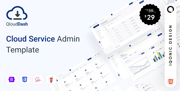 QloudDash | Cloud Service Admin Template - Admin Templates Site Templates