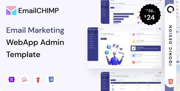 EmailChimp - Marketing Tool Admin Template (VueJS, Laravel, HTML) - Admin Templates Site Templates