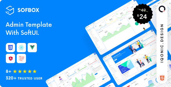 Sofbox Admin - Admin Theme (VueJS, Laravel, Angular 9, React, HTML) - Admin Templates Site Templates