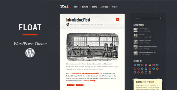 Float WordPress Theme - Personal Blog / Magazine