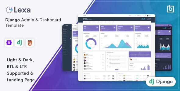 Lexa - Django Admin & Dashboard Template - Admin Templates Site Templates