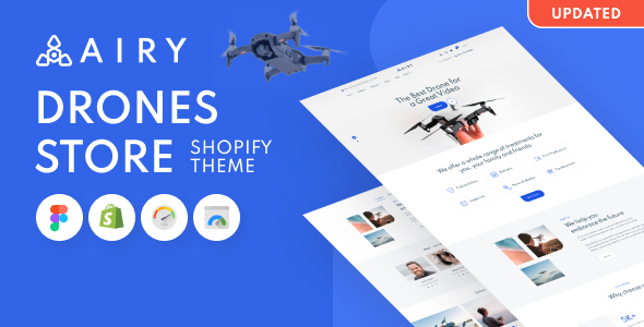 Airy - Drones Store HTML Template - Electronics Technology