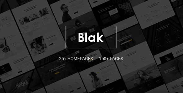 Blak - Responsive MultiPurpose HTML Website Template - Corporate Site Templates