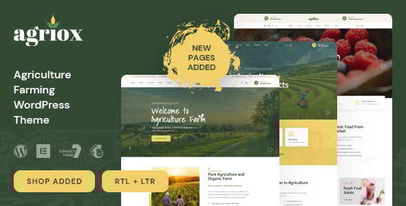 Agriox - Agriculture Farming WordPress Theme - Food Retail