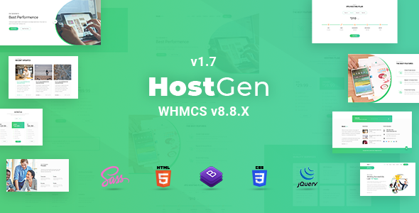 HostGen - Multipurpose Hosting Provider HTML5 Template With WHMCS - Hosting Technology