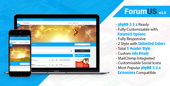 ForumUS | Multipurpose Responsive phpBB 3.3.x Style / Theme - PhpBB Forums