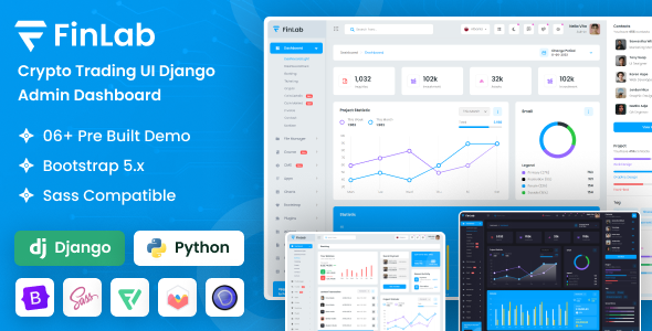 FinLab Crypto Trading UI Django Admin Dashboard - Admin Templates Site Templates