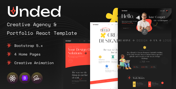 Unded - Creative Agency and Portfolio React Template - Portfolio Creative