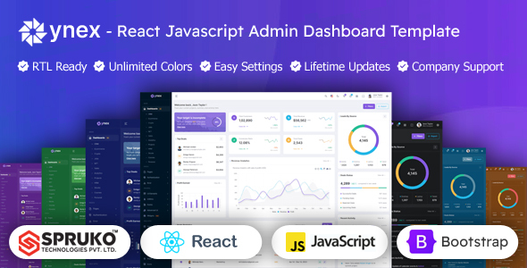 Ynex - Javascript Reactjs Dashboard Template - Admin Templates Site Templates