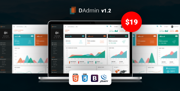 DAdmin - Responsive Bootstrap Admin Dashboard - Admin Templates Site Templates