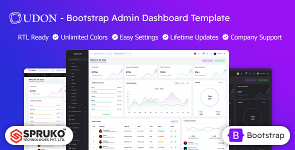 Udon - HTML Dashboard Template Bootstrap - Admin Templates Site Templates