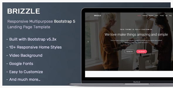 Brizzle - Landing Page Template - Landing Pages Marketing