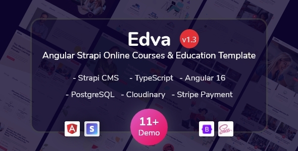 Edva - Angular 16+ Education LMS & Online Learning Courses Theme - Business Corporate