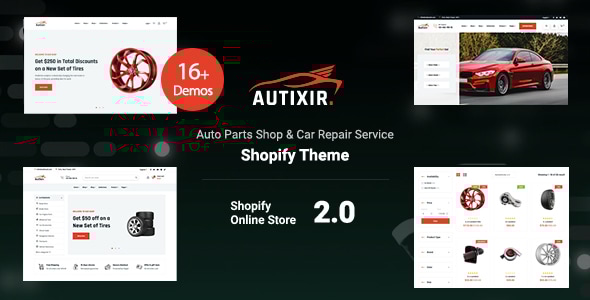 Autixir - Auto Parts & Car Repair Service Shopify Theme