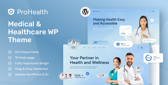 ProHealth - Creative WordPress Theme For Medical and Healthcare - Creative WordPress