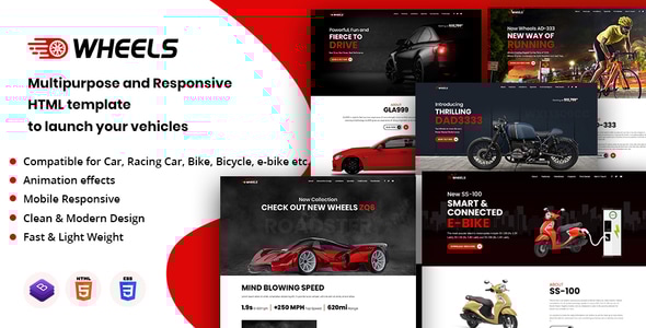 Wheels - Automobile Business Multipurpose And Responsive HTML Template ...