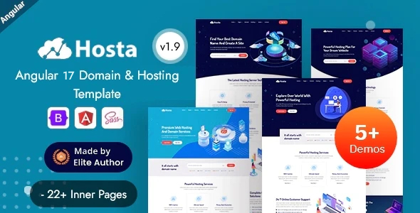 Hosta - Angular 17+ Domain & Hosting Services Template - Hosting Technology