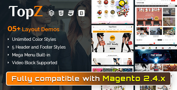 TopzStore - Advanced Responsive Magento 2 Theme - Fashion Magento