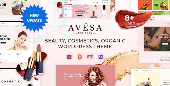 Avesa - Beauty, Cosmetics Store Elementor WooCommerce WordPress Theme (08+ Indexes + Mobile Layout) - WooCommerce eCommerce