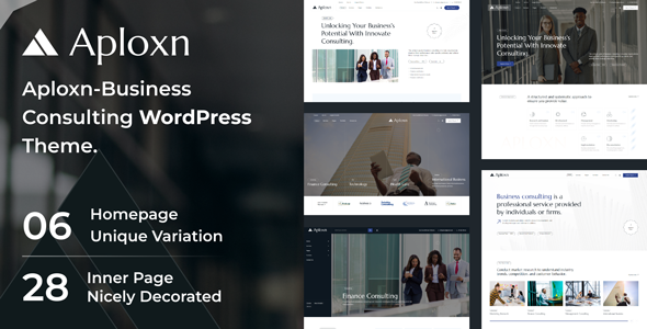 Aploxn - Business Consulting WordPress Theme - Business Corporate
